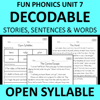Preview of Open Syllables & Suffixes -ly, -y, -ty | Decodables | 2nd Grade Phonics Unit 7