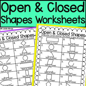 Preview of Open and Closed Shapes Worksheets