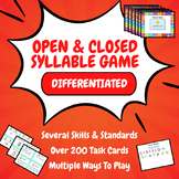 Open and Closed Syllable Game for VCV Words