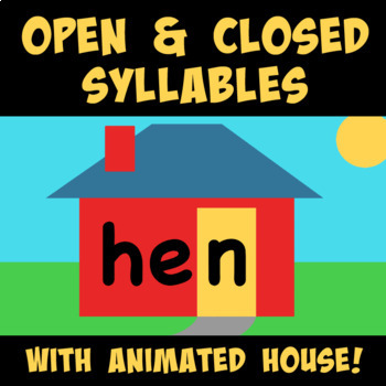 Preview of Open and Closed Syllable House - Digital- Interactive - PowerPoint - OG - MSL