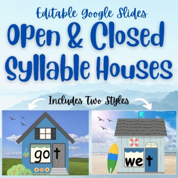 Preview of Open and Closed Syllable Houses- Freebie