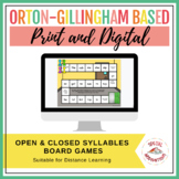 Open and Closed Syllables Board Game (Orton-Gillingham) | 