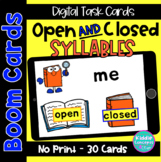 Open and Closed Syllables Boom Cards™