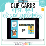 Open and Closed Syllables Digital Clip Cards | Syllable Ty