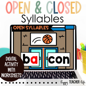Preview of Open and Closed Syllables Lesson and Worksheets: Decoding Multisyllabic Words