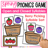 Open and Closed Syllables Spring Sorting Activity | Pickin