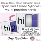 Open and Closed Syllables Visual Cards - Orton Gillingham 