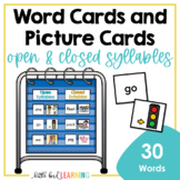 Open and Closed Syllables - Word Cards and Picture Cards Set