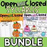 Open and Closed Syllables Word Sort BUNDLE