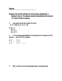 Open-ended questions algebra limits/tangent slopes
