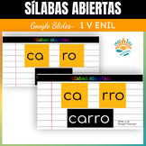 Open syllables slides SOR en español ENIL 1V Sílabas Abier