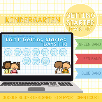 Preview of OpenCourt Kindergarten: Unit 1 Getting Started DAYS 1 - 10, Google Slides