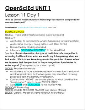 Preview of OpenSciEd 7.1 Bath Bombs Unit- Teacher Notes