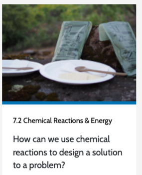 Preview of OpenSciEd 7.2 Chemical Reactions & Energy Success Criteria (SC- I Can...)