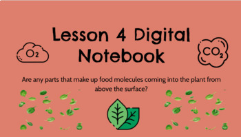 Preview of OpenSciEd Photosynthesis & Matter Cycling Lesson 4 Digital Notebook