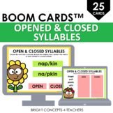 Opened and Closed Syllables BOOM CARDS / Digital Task Cards