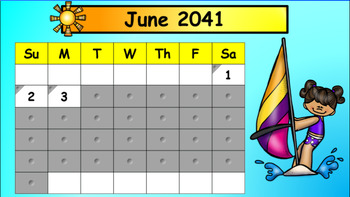 Preview of 2023-2041 SmartBoard Daily Calendar for Kindergarten  (Interactive)