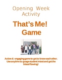 Opening Day Activity - That's Me! Game
