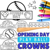 Opening Day Crowns | Baseball Coloring Crowns