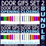 Opening and Closing Door GIFs BUNDLE - Clipart Doors - Design 2