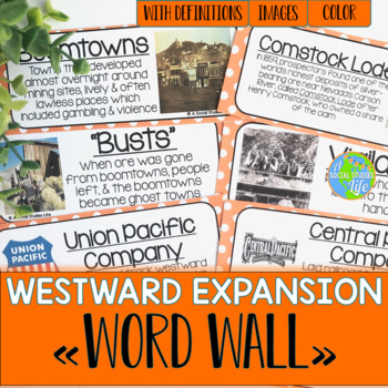 Preview of Westward Expansion Word Wall