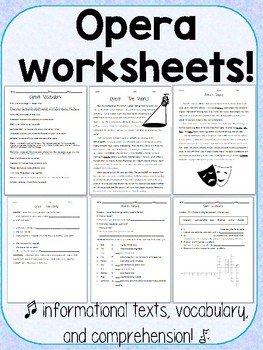 opera worksheets reading comprehension and vocab by history in harmony