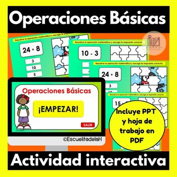 Preview of Operaciones Basicas Juego Interactivo - Basic Operations  Interactive Game