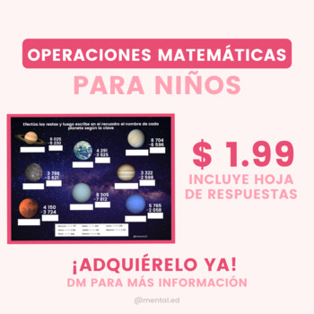 Preview of Operaciones Matemáticas en el Espacio