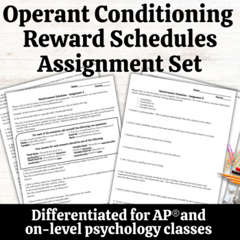 Operant Conditioning Reinforcement Schedules AP ® Psychology Learning