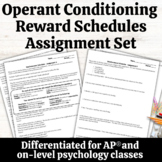 Operant Conditioning Reinforcement Schedules - AP ® Psycho