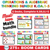 Operation & Algebraic Thinking Math Boom Cards Bundle K.OA