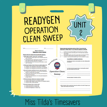 Preview of Operation Clean Sweep - Read and Respond Grade 5 ReadyGEN