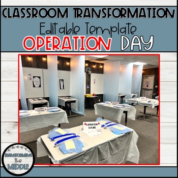 Preview of Operation Day Classroom Transformation Editable Template