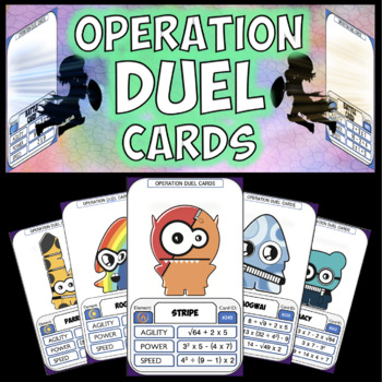 Preview of Operation Duel Cards - Level 5 - PEMDAS Dweebs