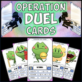 Operation Duel Cards - Level 6 - Integer Frogs