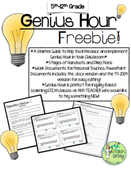 Preview of Genius Hour FREEBIE