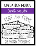 Operation Key Word Card Sort Activity (Add, Subtract, Mult