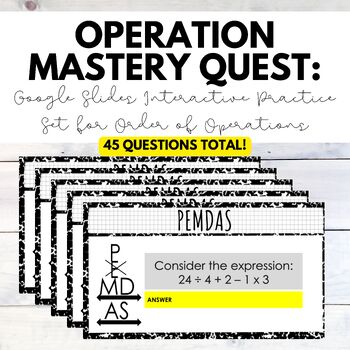 Preview of Operation Mastery Quest: Practice Set for Order of Operations