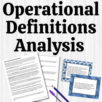 Preview of Operational Definitions Analysis - Scientific Foundations AP® Psychology Unit 1