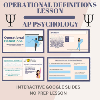 Operational Definitions Interactive Lesson Plan- AP Psychology | TPT