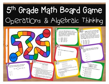 5th Grade Math Board Game Operations & Algebraic Thinking | TpT