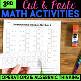Operations & Algebraic Thinking Test Prep 3rd Grade Cut & 