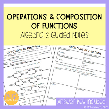 Preview of Operations & Composition of Functions Guided Notes for Algebra 2