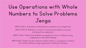 Preview of Operations Jenga
