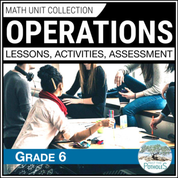 Preview of UPDATED Grade 6 Ontario Math: OPERATIONS with Fractions & Decimals Rate & Ratio