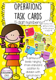 Operations Task Cards - 5 digit numbers