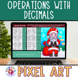 Operations With Decimals Christmas 5th Math Winter Pixel A