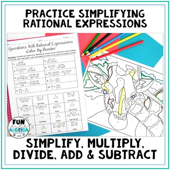 Operations With Rational Expressions Color By Number Activity | TpT