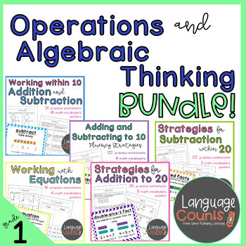 Preview of Distance Learning Operations and Algebraic Thinking Bundle- 1st Grade