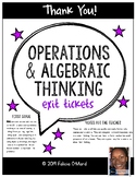 Operations and Algebraic Thinking Exit Tickets